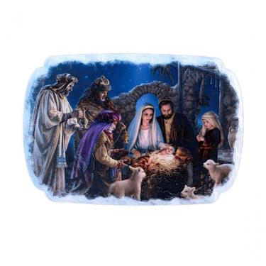 Imagem de Quadro De Mesa Colecionável Nascimento Jesus Cristo 20x14cm