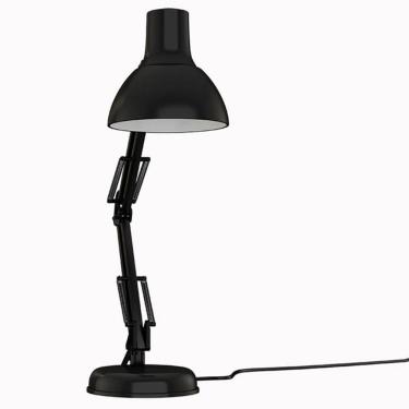 Imagem de Luminaria Regulavel Articulada Escritorio Leitura Base Mesa Metal Articulavel Preto