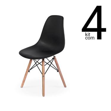 Imagem de Conjunto 4 Cadeiras Eames Dsw - Preta