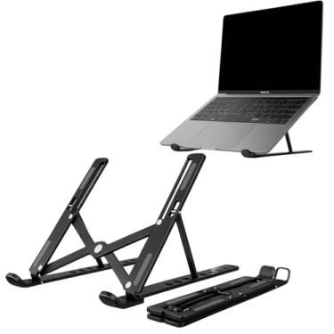 Imagem de Suporte Notebook Ajustável Base Tablet Netbook Ergonômico Dobrável Regulável Leve Apoio Universal (PLÁSTICO)