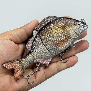 Imagem de Proaovao Glide Bait Isca de pesca realista, isca de pesca para pescadores, poleiro de truta robalo, isca artificial dura realista durável e realista para pesca em água salgada Wobblers