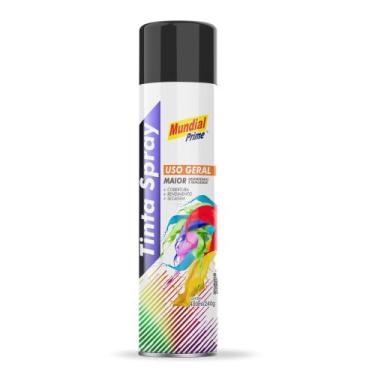 Imagem de Tinta spray 400ml mundial prime ug preto brilhante - AEROFLEX