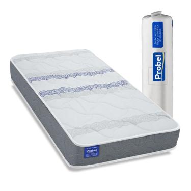 Imagem de Colchão Solteiro Probel Espuma D33 88x188x14 Night Day A Vácuo Branco/cinza