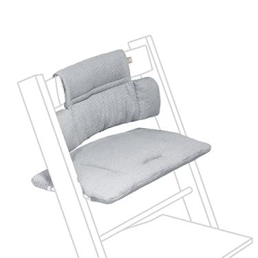 Imagem de Stokke Almofada clássica Tripp Trapp, azul nórdico – Par com cadeira Tripp Trapp e cadeira alta para suporte e conforto – Lavável na máquina – Serve para todas as cadeiras Tripp Trapp