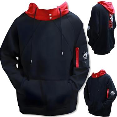 Imagem de QQJVIYSI Moletom masculino cosplay fantasia moletom com capuz 3D novidade moletom com capuz suéter de Halloween para adulto (JJK/moletom//01-,M)