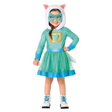Imagem de Spirit Halloween SuperKitties Toddler Bitsy Dress Costume, Officially Licensed, Features an Attached Hood, Unisex Child, Size 2T Standard, Blue
