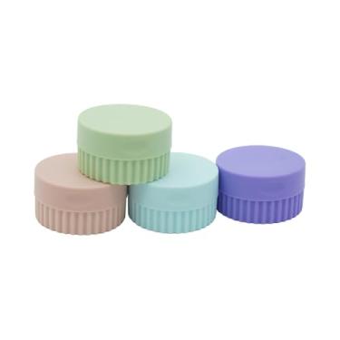 Imagem de Organizador de comprimidos de silicone macio com 4 peças, estojo compacto e pequeno para bolsa, porta-joias portátil, medicamentos codificados por cores e caixa de vitaminas (BGPP)