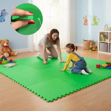 Imagem de Kit 6 Placa EVA 50x50 10mm Tapete Tatame Manta Borracha Piso Emborrach