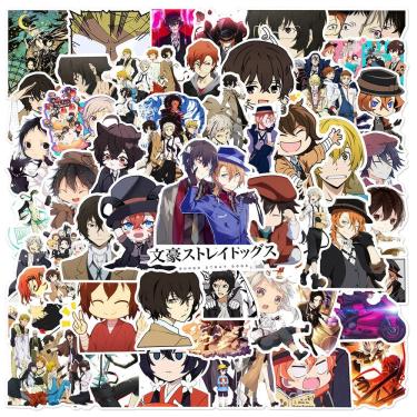 Imagem de Adesivos Bungos Stray Dogs Anime 50 unidades de PVC impermeável
