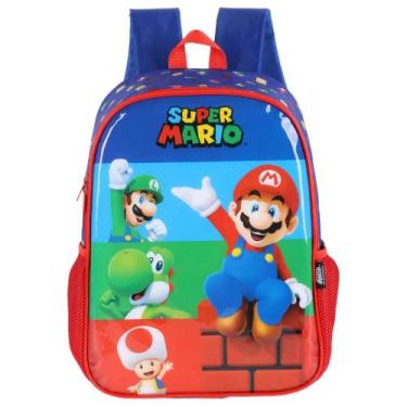 Imagem de Mochila De Costas Escolar Infantil Super Mário Bros Luigi - Luxcel, Ve