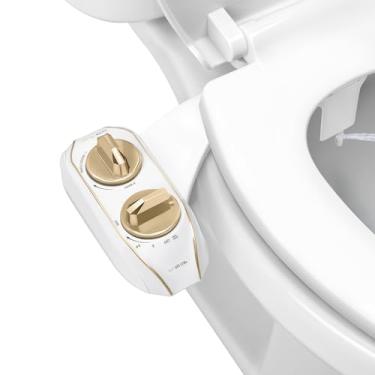 Imagem de LUXE Bidet NEO 120 Plus - Acessório de bidê patenteado para assento de vaso sanitário, dobradiças inovadoras para limpar, fácil instalação deslizante, autolimpeza avançada de 360°, bocal único,