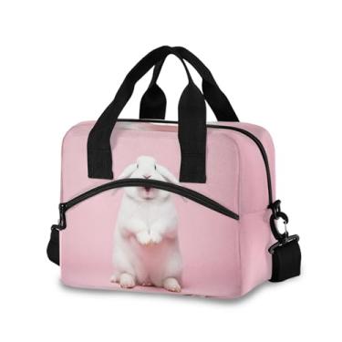 Imagem de Burbuja Lancheira com isolamento de coelho fofo para mulheres e homens, lancheira portátil com alça de ombro removível, lancheira para viagem, piquenique, escritório, trabalho