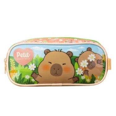 Imagem de Estojo Capivara Super Fofa Organizador Necessaire Infantil Juvenil Escolar Prático