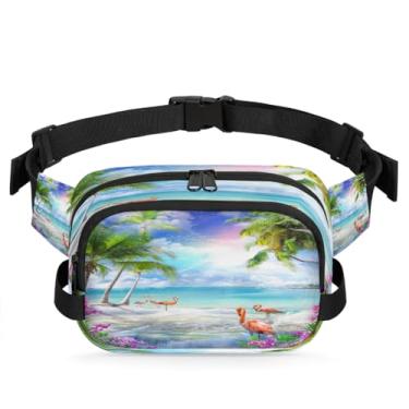 Imagem de Lindas pochetes de flores rosa para mulheres e homens com alça ajustável, bolsa transversal, bolsa de peito, bolsas de bumbum, bolsa de estilingue, Cor 24