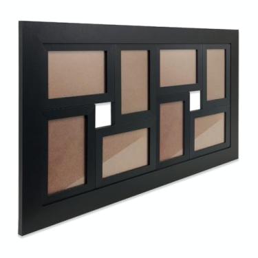 Imagem de Painel Quadro Multifotos Com Vidro 8 Fotos 10x15cm Para Parede- Painel Decorativo para Parede(Preto)