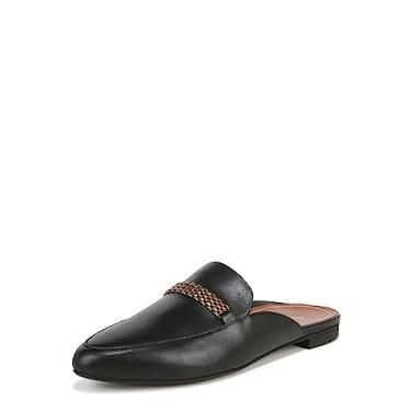 Imagem de Vionic Starling Mule feminina – Sapatilhas confortáveis que incluem uma palmilha de suporte de arco embutida que ajuda a corrigir a pronação e aliviar a dor no calcanhar causada por fascite plantar, tamanhos de largura média 34 a 44, Couro napa preto, 8.5