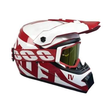 Imagem de Kit De Capacete De Motocross Para Adultos E Jovens Com Óculos MX E Luv