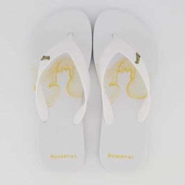 Imagem de Chinelo Reserva Waves Branco e Dourado-Masculino
