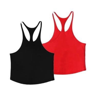 Imagem de Camiseta Regata Masculina De Algodão Sem Mangas, Modelo Y-Back, Cor Só