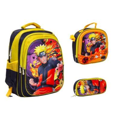 Imagem de Kit Bolsa Mochila Escolar Naruto Volta As Aulas - TOYS 2U