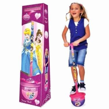 Imagem de Brinquedo Pula Pula Infantil Jump Ball Princesas Disney Rosa - Lider B