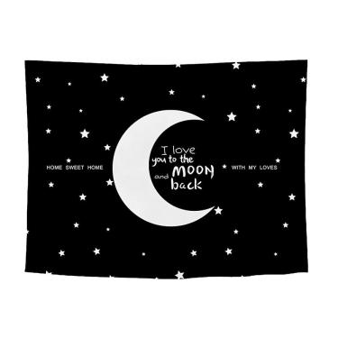 Imagem de Tapeçaria de parede Eu te amo até a lua e de volta 150x130cm