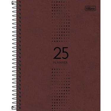 Imagem de Tilibra - Planner Espiral 17,7 x 24 cm Prátika 2025 - Bordô