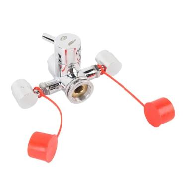 Imagem de KUIDAMOS Estação de Lavagem Ocular de Emergência Montada Em Torneira, Latão Resistente, Aço Inoxidável, Acessório para Pia para Locais Industriais