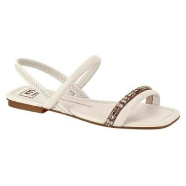 Imagem de Sandália Rasteira Moleca Tira Brilhante 5462 111 33/40-Feminino