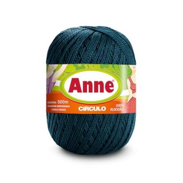 Imagem de Fio Anne 500m Círculo Original Linha Para Crochê Tricô Bordado Mercerizado Novelo Premium (5073 - PETRÓLEO)