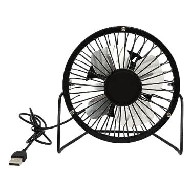 Imagem de Ventilador alimentado por painel solar 5W USB ajustável a 360 graus para galinheiro casinha cachorro estufa gazebo barra