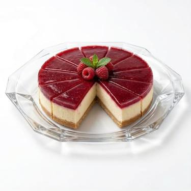 Imagem de Prato grande de vidro para servir 11,8" (30 cm) – elegante prato de apresentação transparente para bolo, sobremesas, queijo, aperitivos e decoração de mesa (hexagonal 11,8")