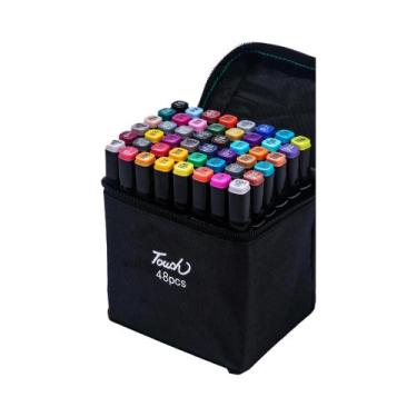 Imagem de Conjunto De Marcadores Artísticos Oleosos De Ponta Dupla Com 80 Cores 