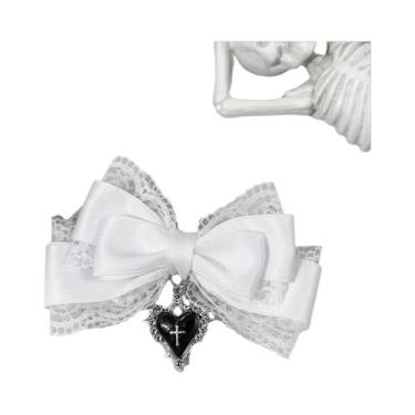 Imagem de Presilha De Cabelo Estilo Gótico Lolita Com Laço Preto Para Meninas, A