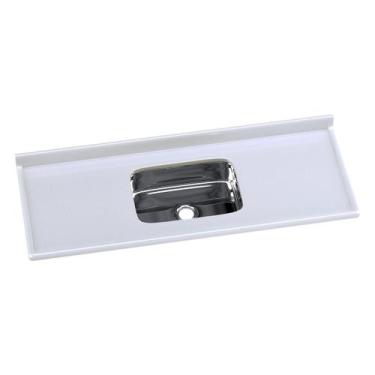 Imagem de Pia de Cozinha Mármore Sintético 140x55cm com Cuba Aço Inox Multimóvei