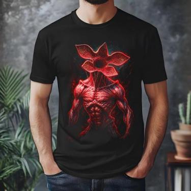 Imagem de Camiseta Serie Stranger Things Netflix 100% Algodao - NoBrand, Preto, 