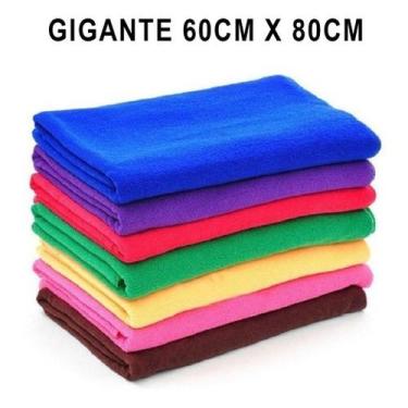 Imagem de 10 Un. Pano De Chao Microfibra Gigante 60x80 Multiuso Automotivo Casa 