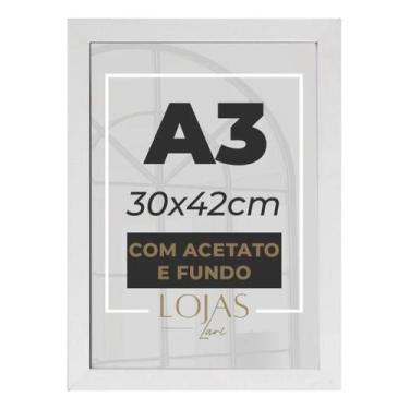 Imagem de Kit 10 Molduras A3 30x42cm Acetato Quadro Diploma Foto Poster - Preto 