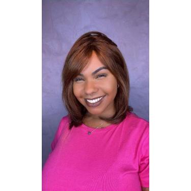 Imagem de Peruca Lace Front Cabelo Humano Lavínia Castanho Claro - 25 cm - Cia d