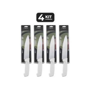 Imagem de Kit 4 faca para chef 10" cabo de polipropileno branco - Chef Line