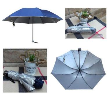 Imagem de Guarda Chuva Compacto com Bolsinha Plástica: Sombrinha Dobrável 8 Vare