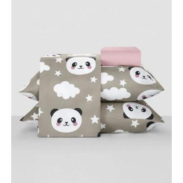 Imagem de Jogo De Cama 200 Fios Queen 4 Peças Lar E Lazer Cinza, UN, Cinza