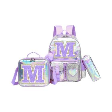 Imagem de Mochila Infantil Com Estampa De Letras Para Meninas, Mochila Escolar P