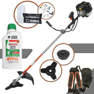 Imagem de Roçadeira Terra GRH430 Black Á Gasolina 2 Tempos 43cc 1,7HP de Alta Performance, Robusta e Econômica + ÓLEO STIHL 2T de 500ml