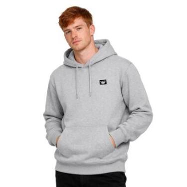 Imagem de Moletom Masculino Canguru com Capuz Flanelado Estampado Relaxado Casual Inverno Confortável-Masculino