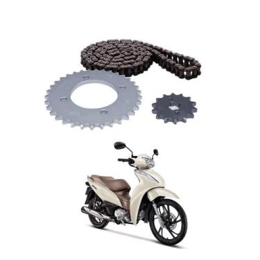 Imagem de Relação Transmissão Honda Biz 125 ATE 2018 Aço 1045 - COBREQ