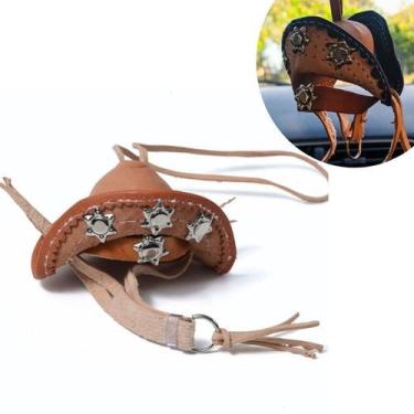 Imagem de Chaveiro Chapéu Couro Retrovisor Nordestino Lampião Vaqueiro Decoração