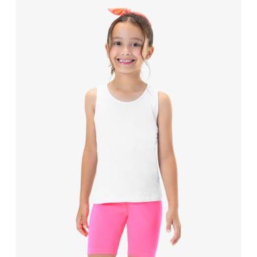 Imagem de Regata Básica Infantil Feminina Rovi Kids Branco, 1, Branco