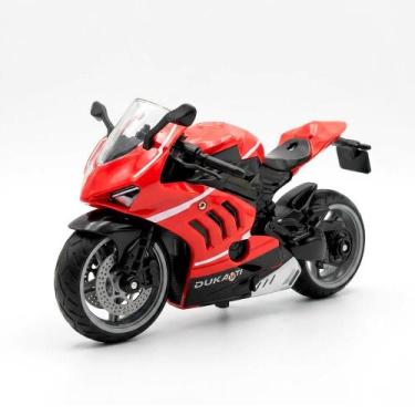Imagem de Moto Alloy Model Com Luz 1:12 Dukadi Sortida Domni