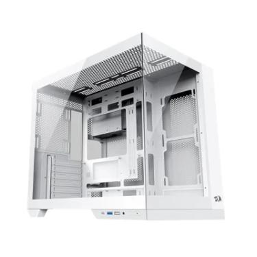 Imagem de Gabinete Gamer Redragon Wideload Pro Midtower S/fan S/fonte Vidro Temperado Branco - Ca-604w-pro